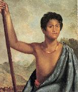Robert Dampier 'Karaikapa, a Native of the Sandwich Islands' oil painting reproduction